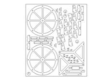 線切3D-摩天輪,線切割圖紙免費(fèi)下載