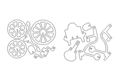 線切3D-三輪車,線切割圖紙免費(fèi)下載