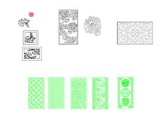 線切割2D-多款屏風(fēng)3,線切割圖紙免費下載